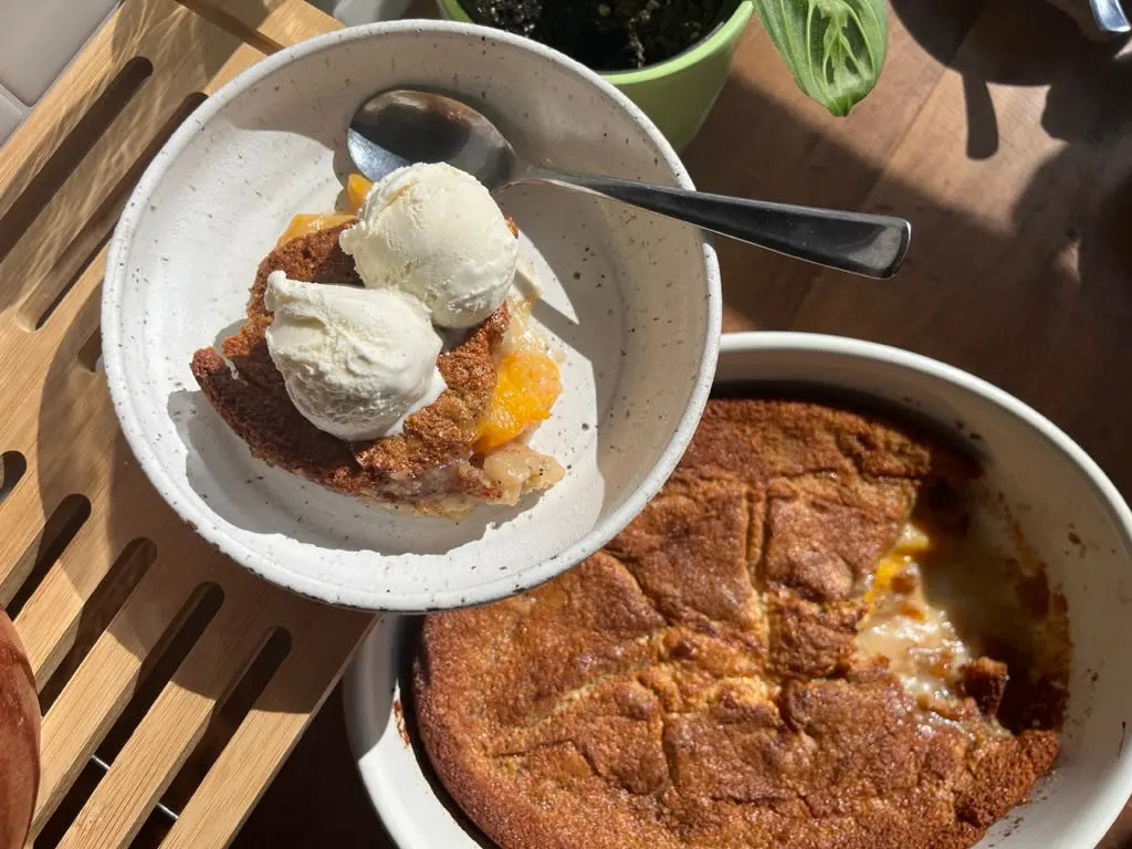 Heirloom Grain Peach Cobbler