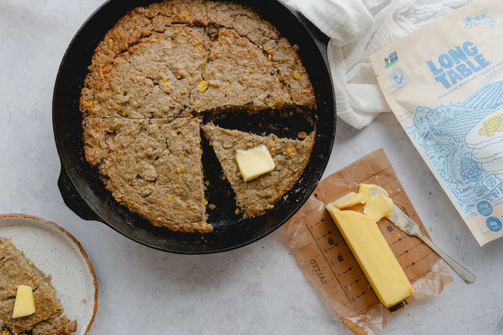 Heirloom Blue Corn Cornbread