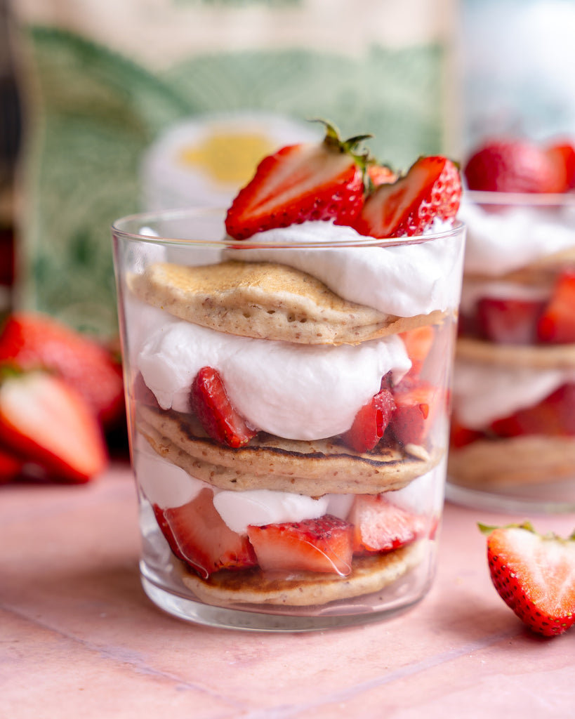 Gluten-Free Strawberry Shortcake Pancake Parfait