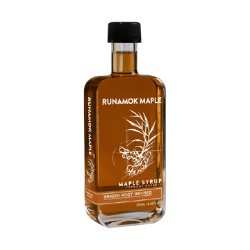 250ml Ginger Root Infused Organic Maple Syrup - Runamok